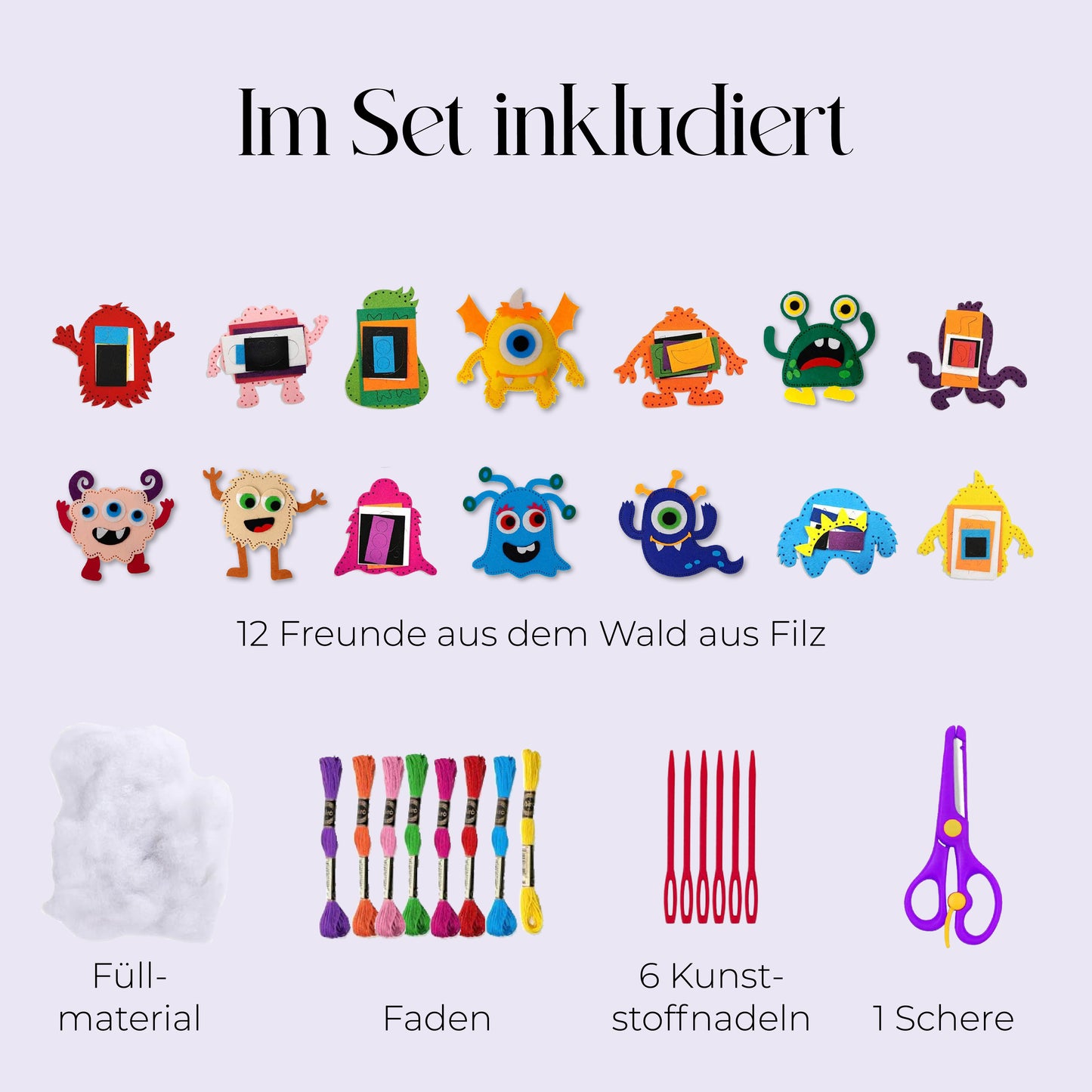 DIY-Naehset: Monster-Spass Elemente