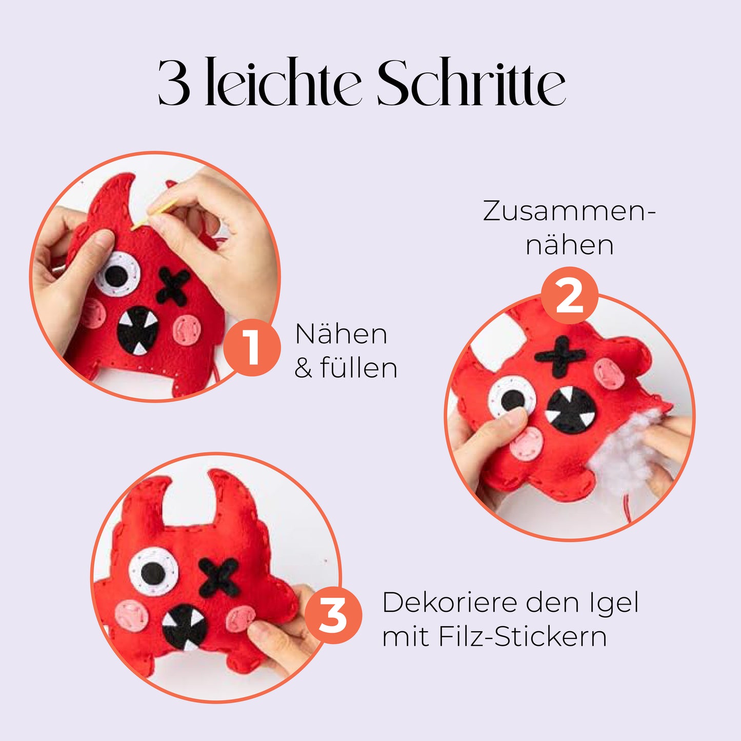 DIY-Naehset: Monster-Spass Schritte