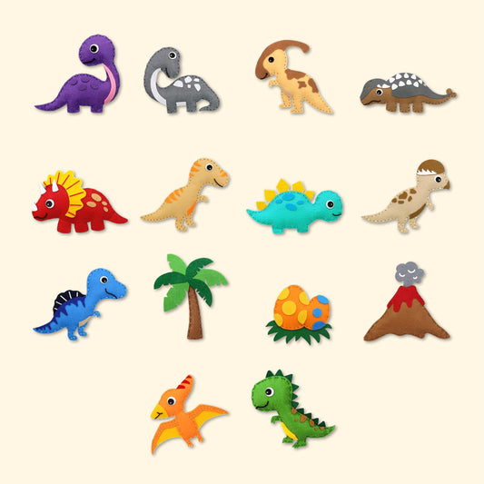 DIY-Nähset: Dino-Abenteuer (14 teilig)