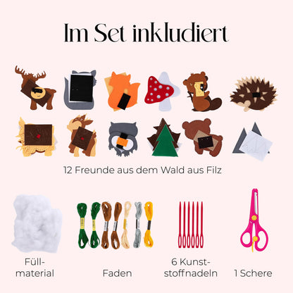 DIY-Nähset: Waldabenteuer (12 teilig)