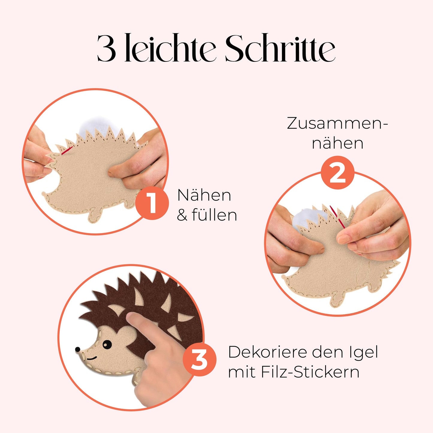 DIY-Naehset: Waldabenteuer Schritte